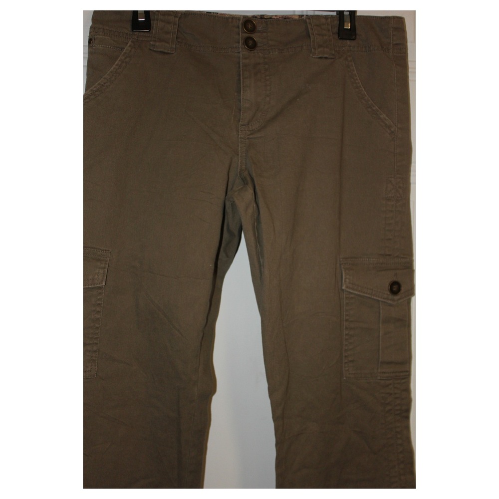 Sanctuary Clothing Cargo Flare Pants Olive Taupe SZ 30 Utility Y2K Gorpcore Chic - Picture 6 of 8
